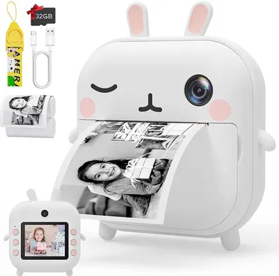 Produktbild von Kinderkamera, Sofortbildkamera, Digitale HD-Videokameras für Kleinkinder, mit 32 GB SD-Karte Geburtstagsgeschenke für Jungen im Alter von 3–12 Jahren