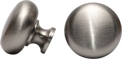 Produktbild von Möbelknopf Schubladenknopf Knopf Knauf Edelstahl Optik matt gebürstet Höhe 27mm