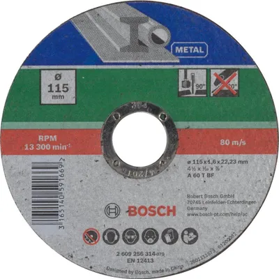 Zdjęcie produktu dla Bosch 2609256314, Tarcza tnąca, Metal, Bosch, 2,22 cm, 11,5 cm, Wielobarwny