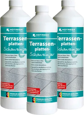Produktbild von HOTREGA Terrassenplatten Schonreiniger 1 Liter - Steinreiniger Materialschonendes Konzentrat