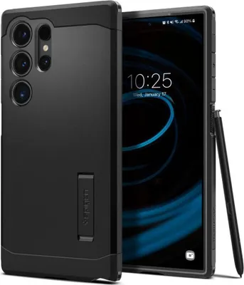 Produktbild von Spigen Tough Armor Schutzhülle für Samsung Galaxy S24 Ultra - Schwarz