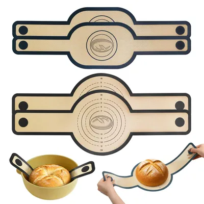 Silikon-Backmatte für Dutch Oven, 4er-Set, antihaftbeschichtet, hitzebeständig