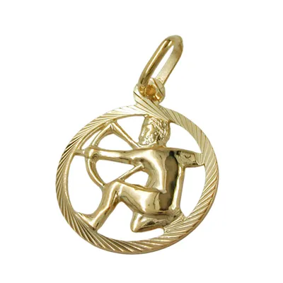 Produktbild von Anhänger 15mm Sternzeichen Schütze 9Kt GOLD gold 15mm