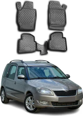 Image de 2006-2015 Skoda Roomster Tapis de sol TPE noir 4 pièces