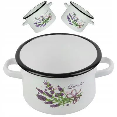 Produktbild von Emalia Rybnik Emaille-Topf Lawenda Groß 4,5L 20cm
