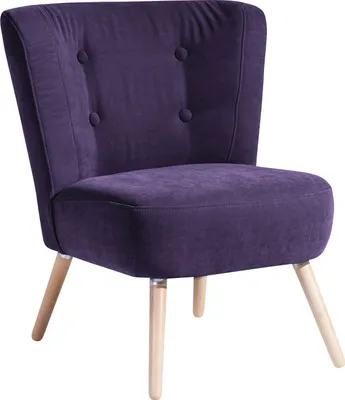 Produktbild von Max Winzer Sessel Neele - Velourstoff violett - Maße: 69 x 68 x 80 cm