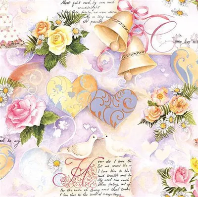 Produktbild von RP 20 Servietten Wedding Bells rose - Hochzeitsstimmung rose 33x33cm