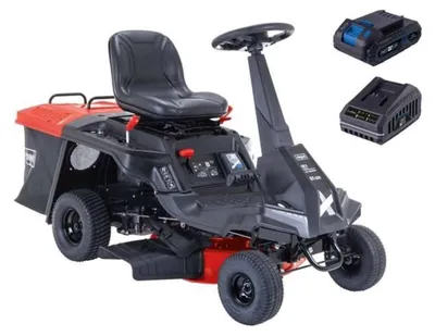 Produktbild von SCHEPPACH MR230-61 Aufsitzmäher 61 cm 224 cm³ 4,4 kW 6 km/h, 5-fach 35–75 mm, 150 l Fangkorb, Hybrid-Start, Schnellreinigung