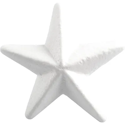 Produktbild von Stern, B 11 cm, Weiß, Styropor, 5Stck.
