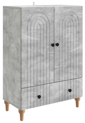 Immagine prodotto di Credenza vidaXL grigio cemento 66 x 34,5 x 95 cm in materiale derivato dal legno