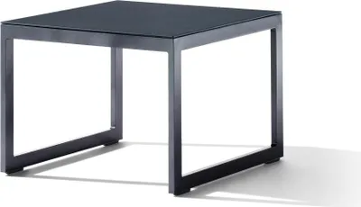 Produktbild von Gartentisch >Lounge< in eisengrau, Spraystone Glasplatte - 60x44x60cm (BxHxT)