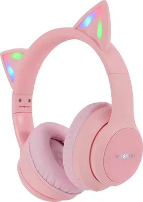 Image de imoshion Wireless Kids Headphones LED Light Cat Ear - Decibel Limiter - With AUX Cable - Pink
