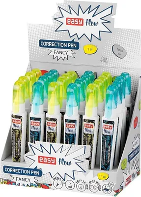 Produktbild von Easy Flow Korrekturstift mit Kugelspitze 7 ml, schnell trocknender Flüssigkorrektor für präzise Korrekturen auf Papier, Schule und Büro