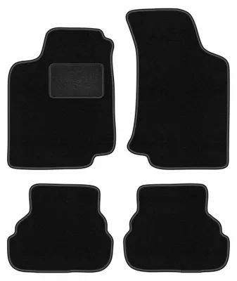 Zdjęcie produktu dla Dywaniki samochodowe welurowe LUX do: Volkswagen Golf III (1993-2002, cabrio, hatchback, kombi) czarne, z mocowaniami