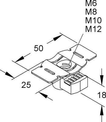 Immagine prodotto di Dado scorrevole Niedax GMZF M10-22 F