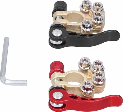 Image de Paire de cosses de batterie, connecteur de déconnexion rapide sans outil pour 12 V, 6 V, 24 V, bateau, voiture de course