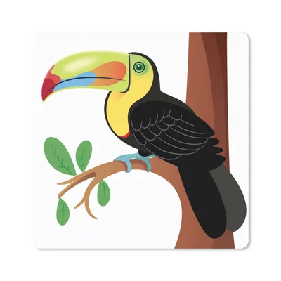 Produktbild von MuchoWow® Mauspad Mousepad Eine Vektor-Illustration von einem bunten Tukan 20x20 cm - Mousepads - Maus Mat - Pad - Mausunterlage - Desk Mat - Bureauartikeln