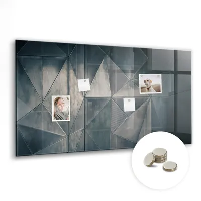 Produktbild von Dekorative Magnettafel 120x60 cm - Magnetwand - für Fotos, Karten und Notizen - Fotowand - Memoboard - Magnetpinnwand - Wanddekoration - Metallabstraktion