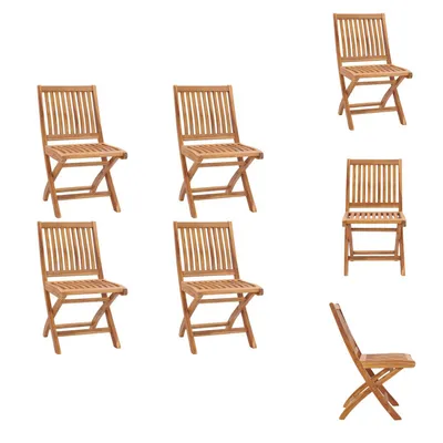Produktbild von vidaXL Klappbare Gartenstühle 4 Stk. Massivholz Teak -  Gartenstühle