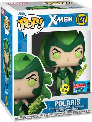 A Funko Pop! X-Men Polaris 927 figure in its original packaging.