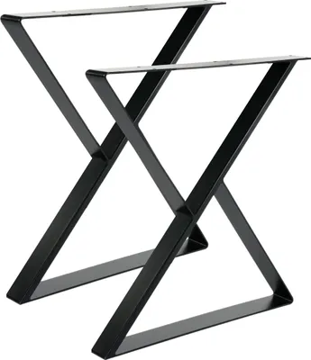 Obrázek produktu pro 2 x rám stolu Stolové podnože Stolové nohy X - rám 60x75 cm
