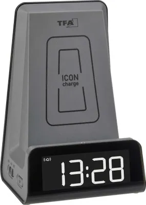 Zdjęcie produktu dla TFA 60.2033.10 ICON Charge cyfrowy budzik ze stacją ładującą