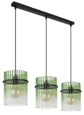 Produktbild von Pendelleuchte, Metall, Glas Grün, 3-Flammig