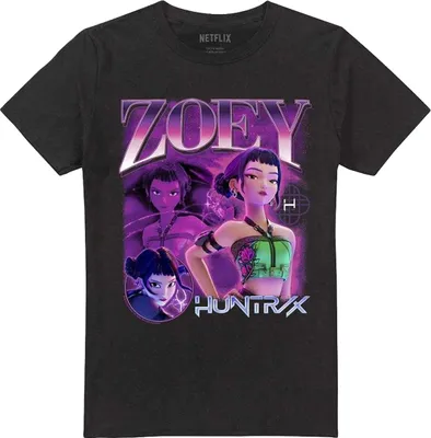 Produktbild von K-Pop Demon Hunters - "Huntr/X" T-Shirt für Herren/Damen Uni TV20368 (S) (Schwarz)