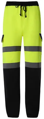 Produktbild von YOKO HV016T | Hi Vis Jogging Bottoms - Farbe: Hi-Vis Yellow/Navy - Größe: S