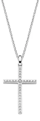 Produktbild von Viventy Halskette mit Anhänger Funkelndes Kreuz Zirkonia Silber 786332