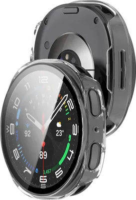 Produktbild von Schutzhülle mit Glas für Samsung Galaxy Watch 8 44 mm, Bizon Case Watch Adamo, Transparent