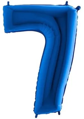 Obrázok produktu pre Fóliový balón číslo 7 modrý - 102 cm Grabo