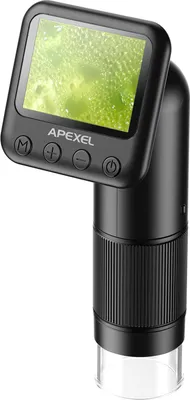 Zdjęcie produktu dla APEXEL APL-MS008 Ręczny mikroskop cyfrowy, powiększenie od 12 do 24 razy, przenośny dla dzieci, ekran LCD 2,0 cala, 2 MP, zdjęcia, wideo 720P, wbudowany akumulator z diodami LED, lupa elektroniczna, aparat fotograficzny