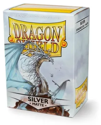 Imagen del producto de Dragon Shield: Matte  Silver (100) – Fundas protectoras – Arcane Tinmen ApS