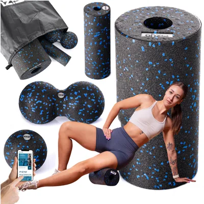 Zdjęcie produktu dla Zestaw Rollerów do Masażu 4w1 FIZYO Wałek Duży + Mały + Piłka + Duoball EPP