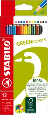 Produktbild von STABILO Umweltfreundlicher Buntstift - GREENcolors - 12er Pack - mit 12 verschiedenen Farben