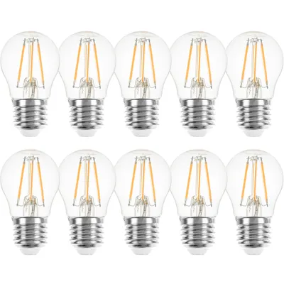 Produktbild von 10 x LED Filament Tropfen Leuchtmittel 4W = 40W E27 klar 470lm warmweiß 2700K