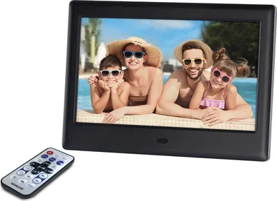 Obrázek produktu pro SENCOR SDF 782 BK Digitální fotorámeček, displej 7" (17,8 cm) HD 1024×600 IPS, čtečka karet, podpora USB, zobrazení foto JPG, videa MPEG1-4, audio MP3, dálkové ovládání