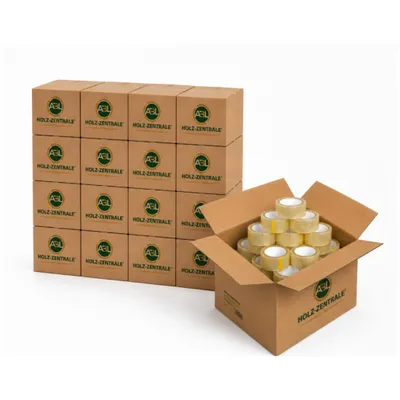 Produktbild von Paketband Transparent 48 mm x 90 m  1152 Rollen Extra Starkes Klebeband mit Acrylkleber – Packband für Kartons, Versand, Verpackung & Umzug