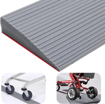 Immagine prodotto di Rampa di accesso - Sottopasso - Migliora la mobilità - Superficie antiscivolo - 90x8x1,5 cm - Grigio