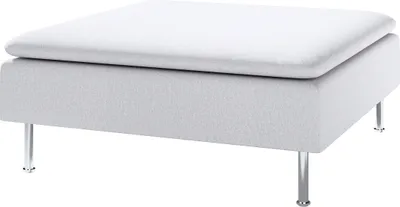 Produktbild von Dekoria Bezug für Söderhamn Fußhocker, hellgrau, 93 x 93 x 40