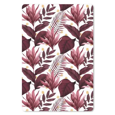 Produktbild von MuchoWow® Mauspad Mousepad Tropisch - Blätter - Lila 18x27 cm - Mousepads - Maus Mat - Pad - Mausunterlage