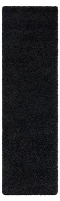 Image de Tapis, le tapis de couloir SOFFI shaggy 5cm noir - pour la cuisine, l'antichambre, le couloir noir 60x200 cm