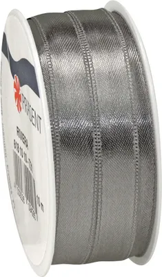 Produktbild von Satinband, 10 mm, Rolle à 10 m Silber