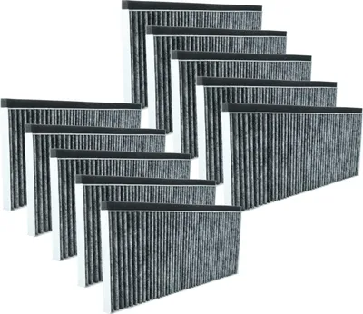 Produktbild von vhbw 10x Aktivkohlefilter Ersatz für Junker Z54TC01X0, 11008080, 17006837 für Dunstabzugshaube - 45,5 x 20,0 x 2,3 cm
