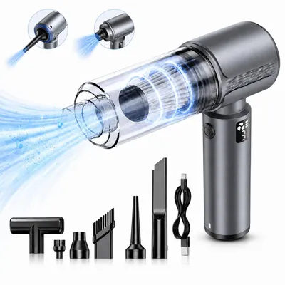 Produktbild von 4-In-1 Handstaubsauger, 20000PA Akku-Handstaubsauger, LED kabelloser Autostaubsauger,Staubsauger&Gebläse, Mini Staubsauger für Auto, Zuhause, Haustier