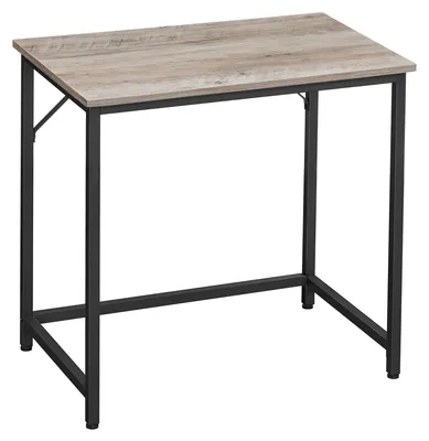 Produktbild von Industrieschreibtisch – schmal – Spanplatte – Stahlgestell – Greigeschwarz – 50 x 80 x 76 cm