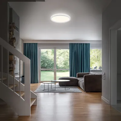 Obrázok produktu pre LED stropné svietidlo IP44 22W 2900 lm 4000 K HxØ 3,5x42 cm Slim white + Backlight Effect