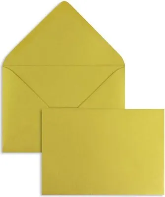 Produktbild von Briefumschläge 110x156mm 120g/qm gummiert VE=100 Stück glamour gold
