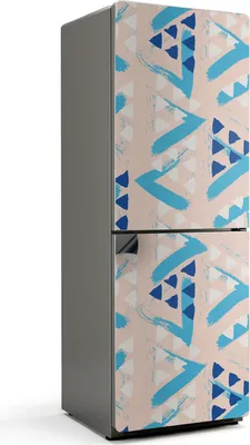 Obrázek produktu pro Abstraktní geometrický vzor - Magnetický kryt lednice - Magnetická dekorativní fólie do kuchyně - Magnetická dekorace na lednici - Samolepicí magnetická tabule - Magnetická fólie na dveře lednice - 70x190 cm